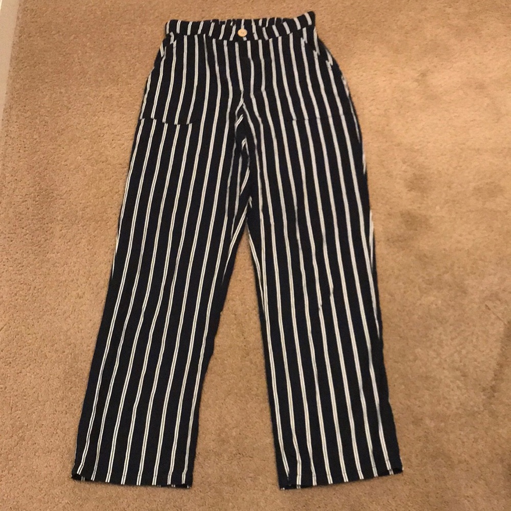 Striped Black and White Pants